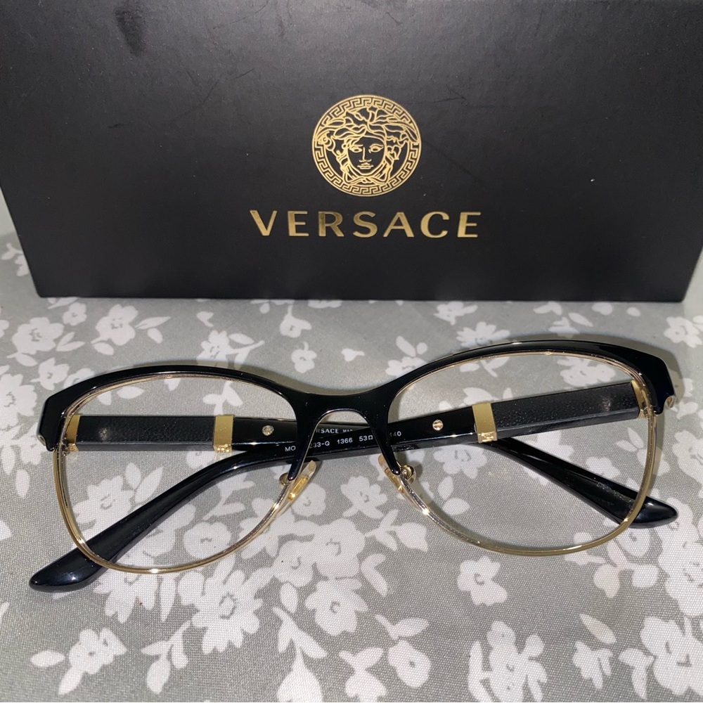 Versace Women's VE1233Q Cat-eye Eyeglasses With Authentic Case Cloth and Box